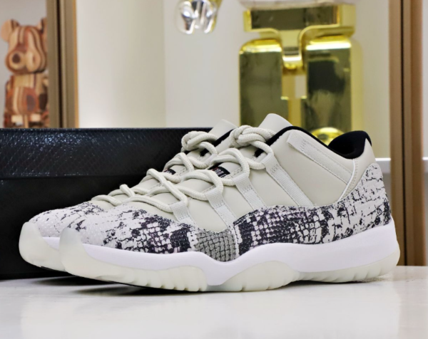Air Jordan 11 Retro Low 'Light Bone Snakeskin' - Image 2