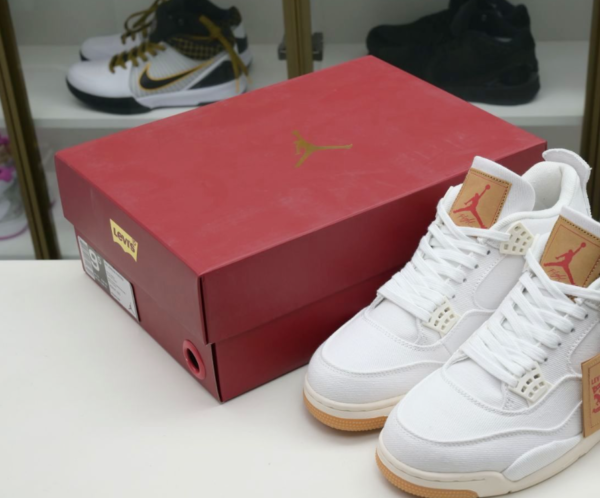 Levi's x Air Jordan 4 Retro 'White Denim' - Image 2